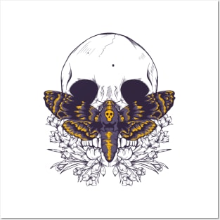 Death Moth Skull Posters and Art